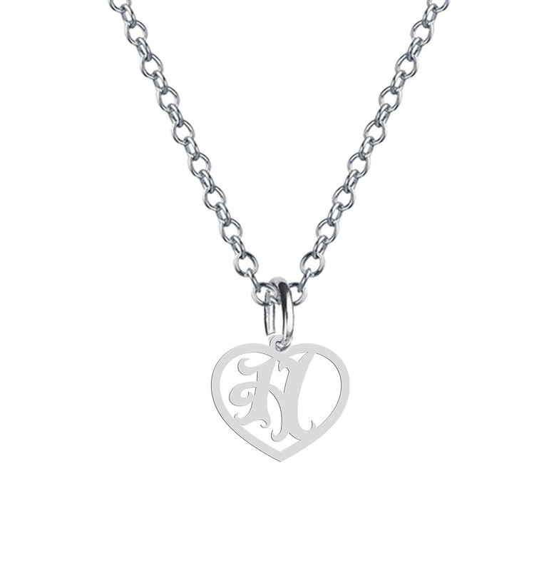 گردنبند هایکا طرح قلب و حرف H مدل s.ha2-764