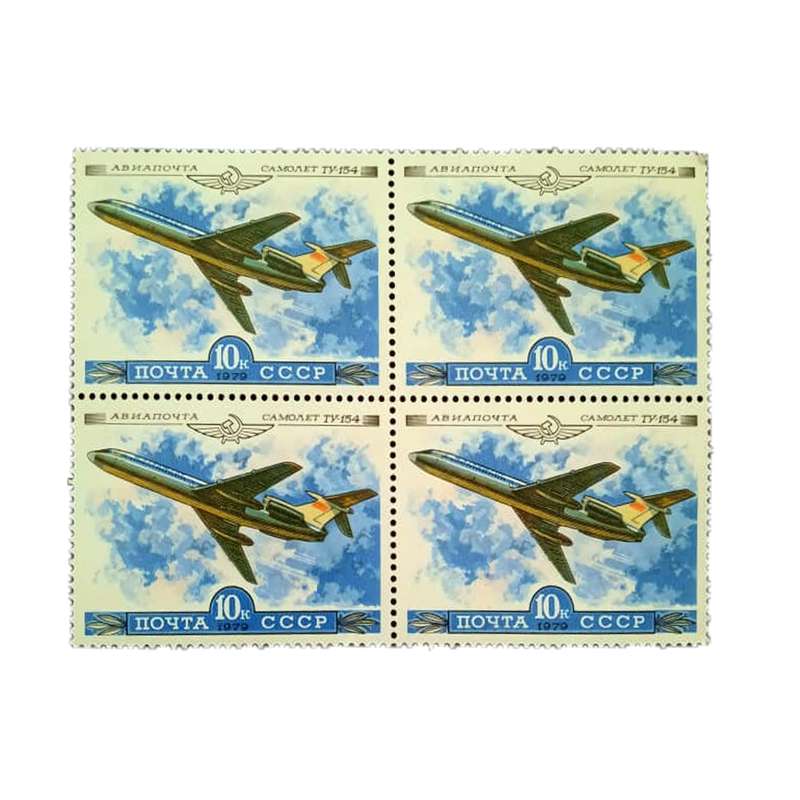 تمبر یادگاری مدل هواپیما کد DS1828 مجموعه 4 عددی