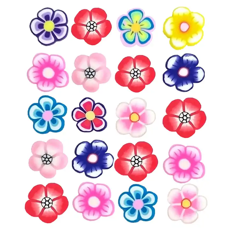 فیمو مدل گلهای بهاری کد FS11 مجموعه 20 عددی