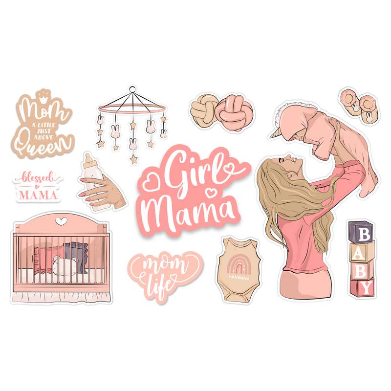 استیکر کودک مدل نوزادی کد 2441 مجموعه 12 عددی