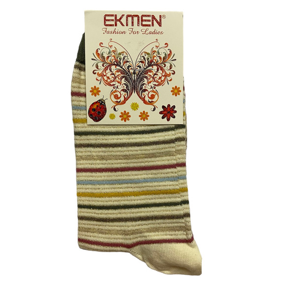 جوراب ساق بلند زنانه جوراب اکمن ترک مدل ezs