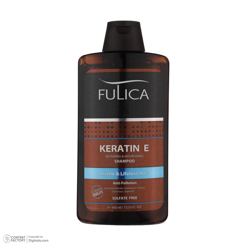 شامپو تقویت‌کننده مو فولیکا مدل Keratin E حجم 400 میلی‌لیتر