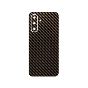 MAHOOT Glossy-Brown-Fiber Cover Sticker for Samsung Galaxy A26