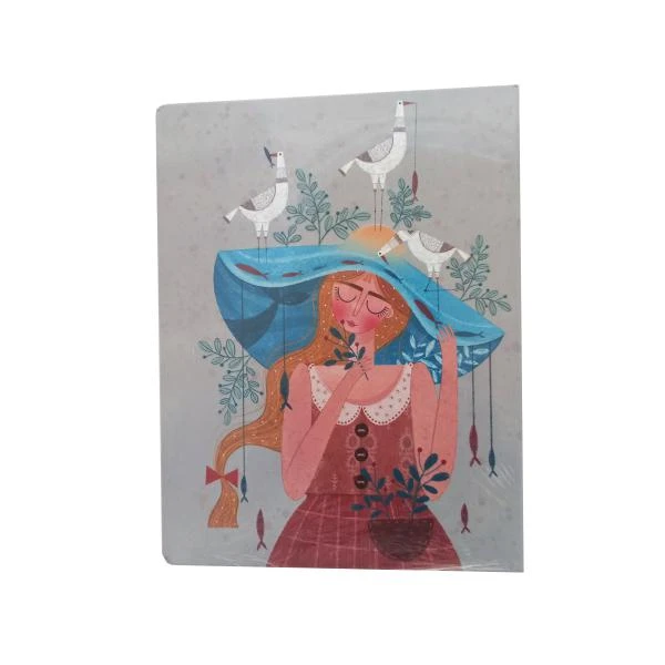  دفتر کلاسوری 100 برگ سویل مدل دختر و پرنده