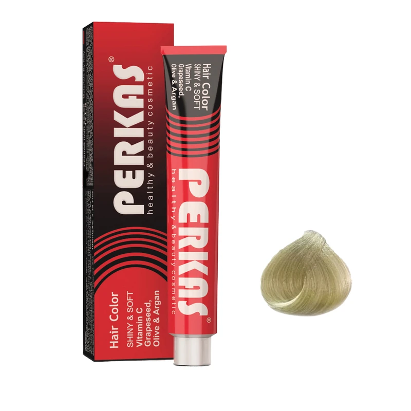 رنگ مو پرکاس شماره M9 حجم 100 میلی‌لیتر رنگ بلوند زیتونی فوق العاده روشن