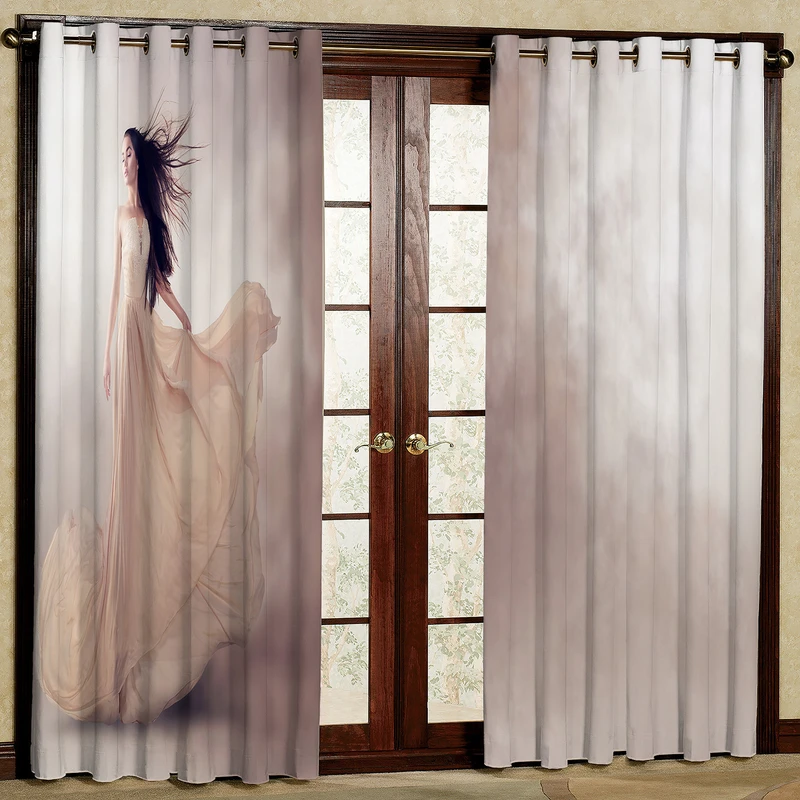 پرده مدل دختر مخمل پانچی کد 776 سایز 140x280 سانتی متر