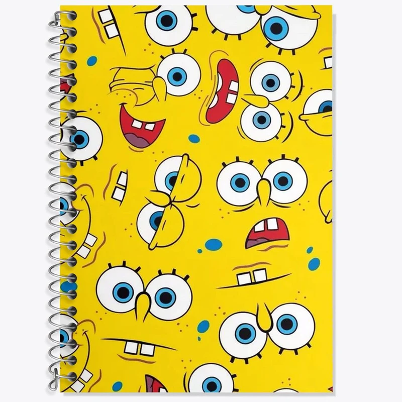 دفتر زبان 50 برگ خندالو مدل دو خط طرح باب اسفنجی کد 1333