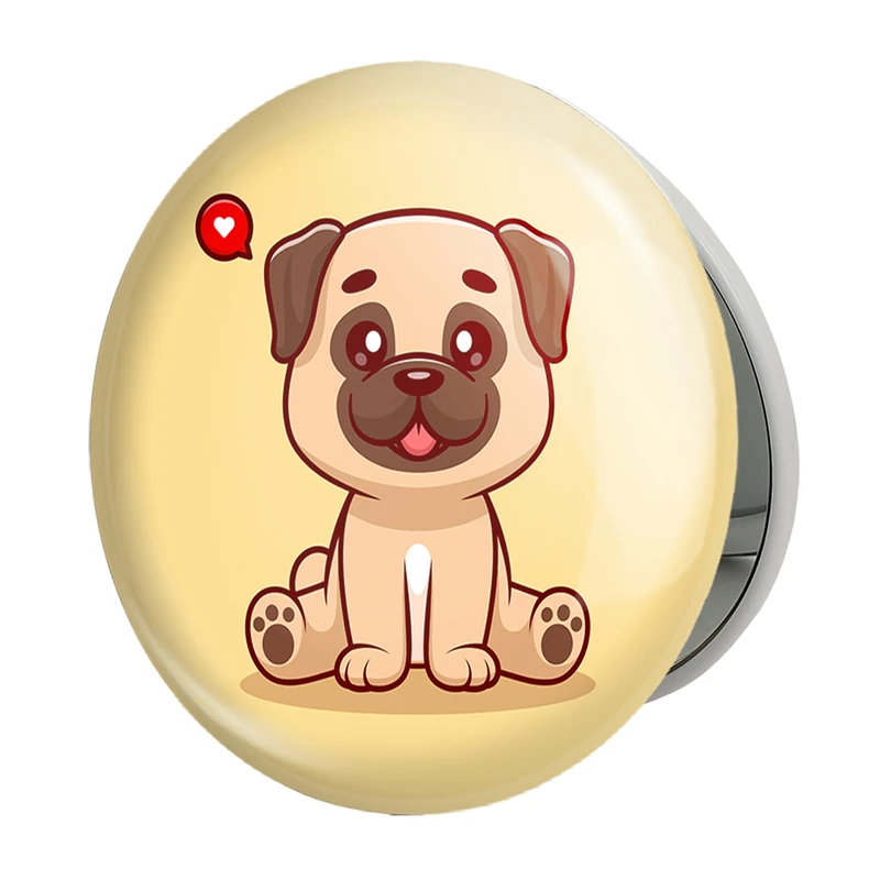 آینه جیبی خندالو طرح حیوانات بامزه سگ مدل تاشو کد 29721