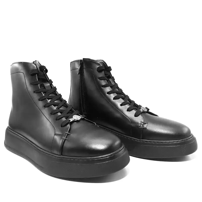 نیم بوت زنانه کرمانی مدل چرم دستدوز کد 650 رنگ مشکی