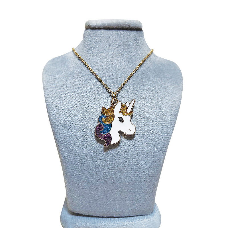 گردنبند دخترانه مدل اسب تک شاخ کد PS010