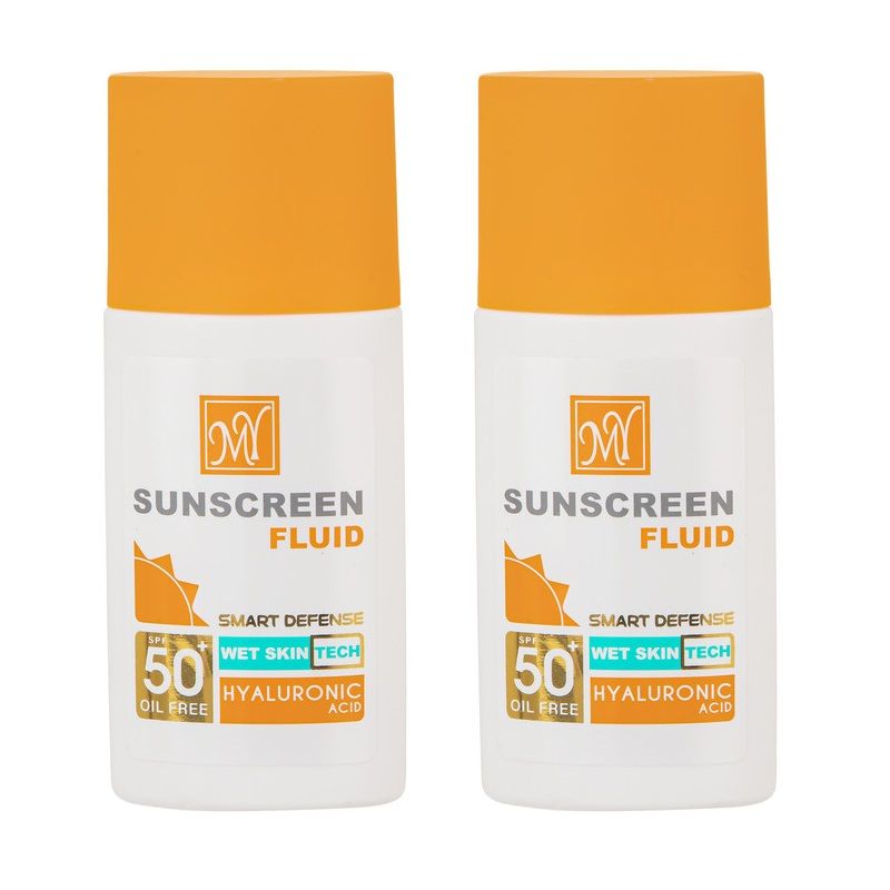 فلوئید ضد آفتاب بی رنگ مای SPF50 مدل Hyaluronic Acid مناسب انواع پوست حجم 50 میلی لیتر مجموعه 2 عددی -  - 1