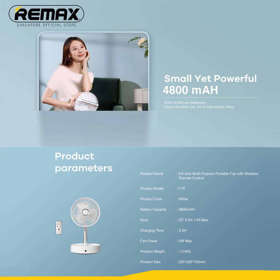 پنکه شارژی ریمکس مدل Fan F10