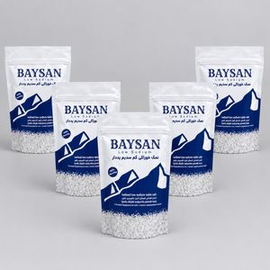 نمک خوراکی رژیمی کم سدیم یددار بایسان - 500 گرم بسته 5 عددی