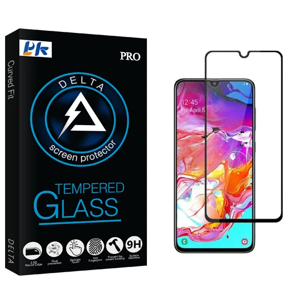 محافظ صفحه نمایش پی کی مدل Delta Glass مناسب برای گوشی موبایل سامسونگ Galaxy A70