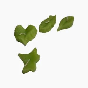 شمع شناور مدل برگ کد L001 بسته چهار عددی