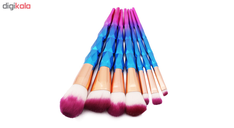 ست برس آرایشی مدل Unicorn Makeup Brushes-1 مجموعه 7 عددی