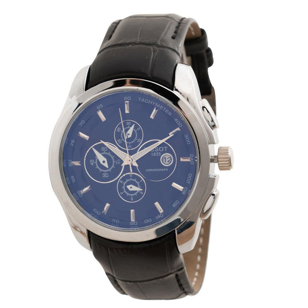 ساعت مچی عقربهای مردانه کوارتز مدل تک موتور بند فیکس کد 06