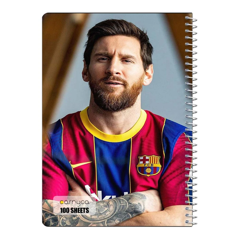 دفتر مشق 100 برگ سیمی کارنیکا طرح مسی Messi کد 59078