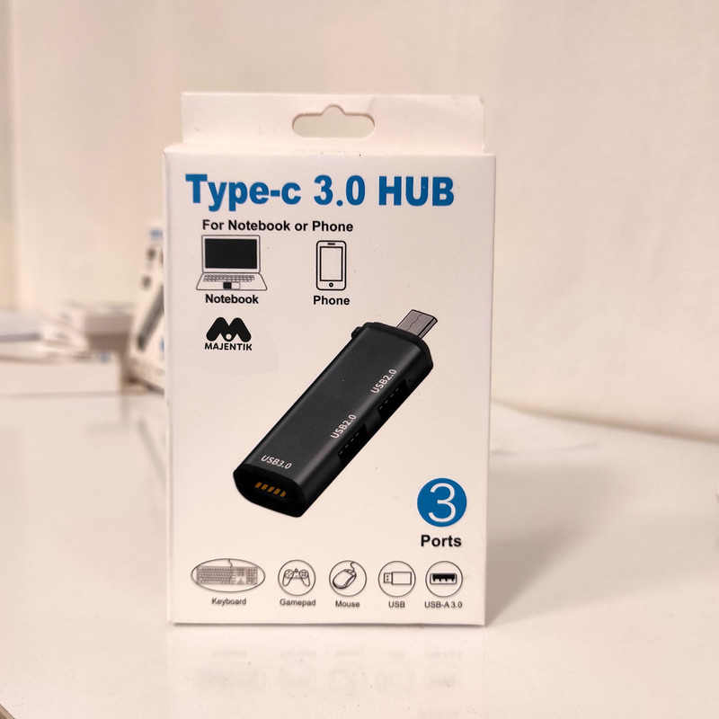 هاب 3 پورت USB-C/USB3.0 مجنتیک مدل ADS-302C