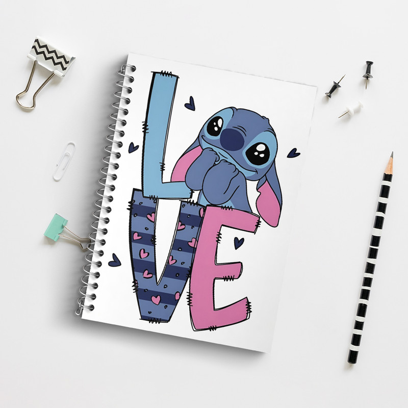 دفتر زبان 50 برگ خندالو مدل دو خط طرح استیچ (Stitch) کد N3189