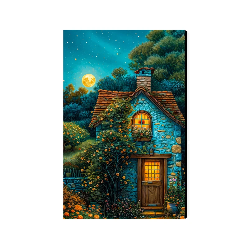 تابلو شاسی عرش مدل فانتزی منظره کلبه کد As4552