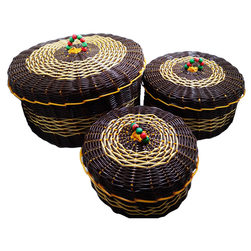 سبد نان و سبزی تکچین کالا مدل TOR-60 مجموعه سه عددی