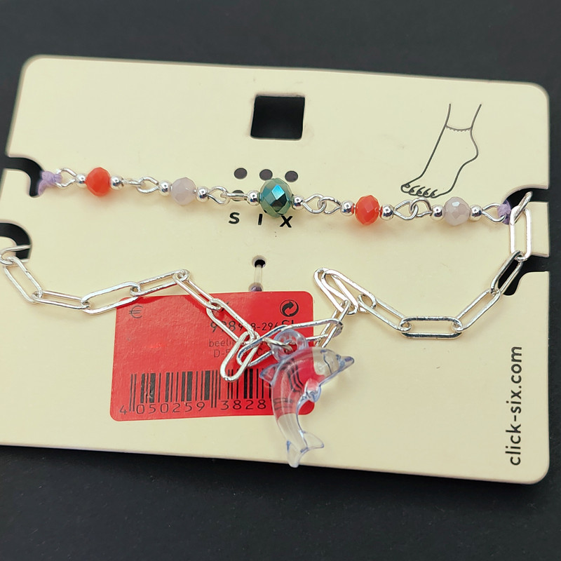 پابند زنانه سیکس مدل فانتزی دلفین آویز مجموعه 2 عددی