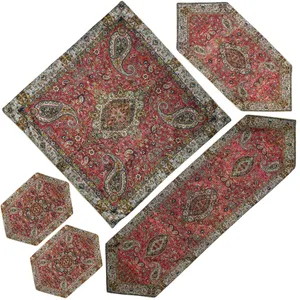 ست 5 تکه رومیزی ترمه مدل سالار کد RD5-5