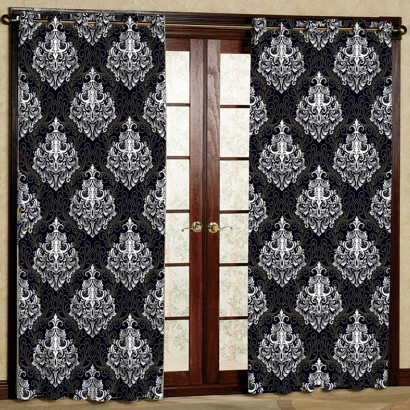  پرده بارمان دکور طرح کلاسیک مدل هازان پانچی کد 4198 W سایز 140x280 سانتی متر