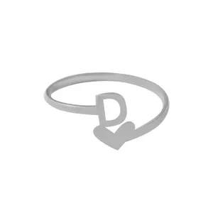 انگشتر نقره زنانه دلی جم طرح D کد  D 515