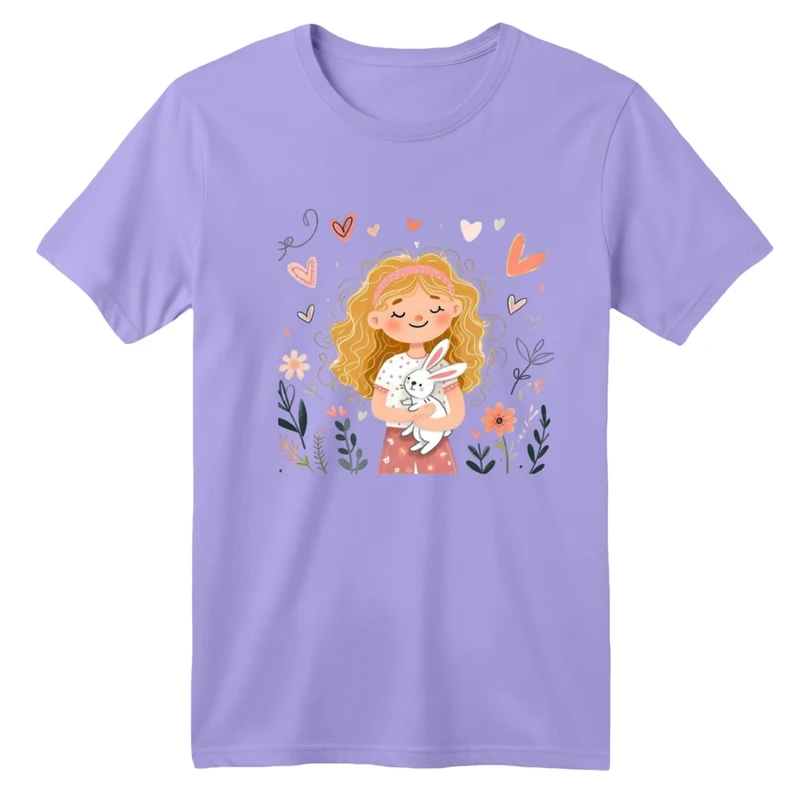 تی شرت آستین کوتاه بچگانه مدل دخترک کد 24