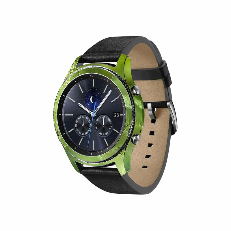 برچسب ماهوت طرح Green-Crystal-Marble مناسب برای ساعت هوشمند سامسونگ Galaxy Gear S3 Classic
