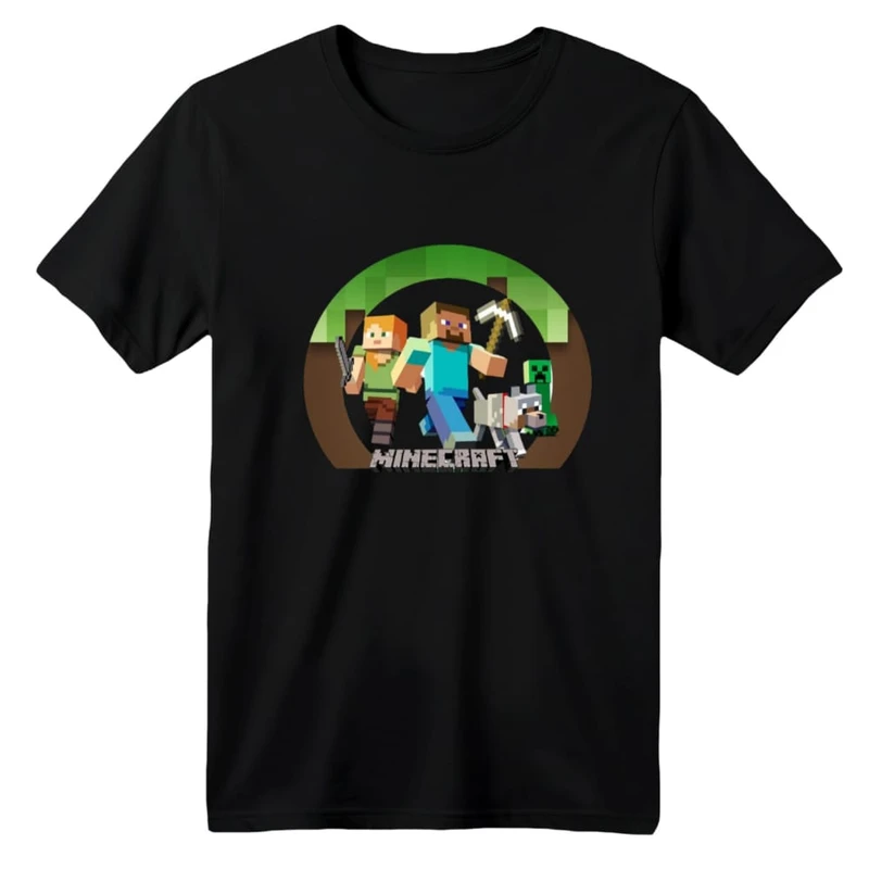 تی شرت آستین کوتاه بچگانه مدل ماینکرفت کد ۱