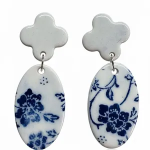 گوشواره دست ساز سرامیکی کد 0096