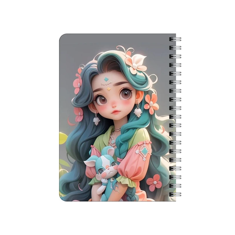 دفترچه یادداشت بامبیلیپ مدل چوبی طرح دختر و خرگوش کد 1421694