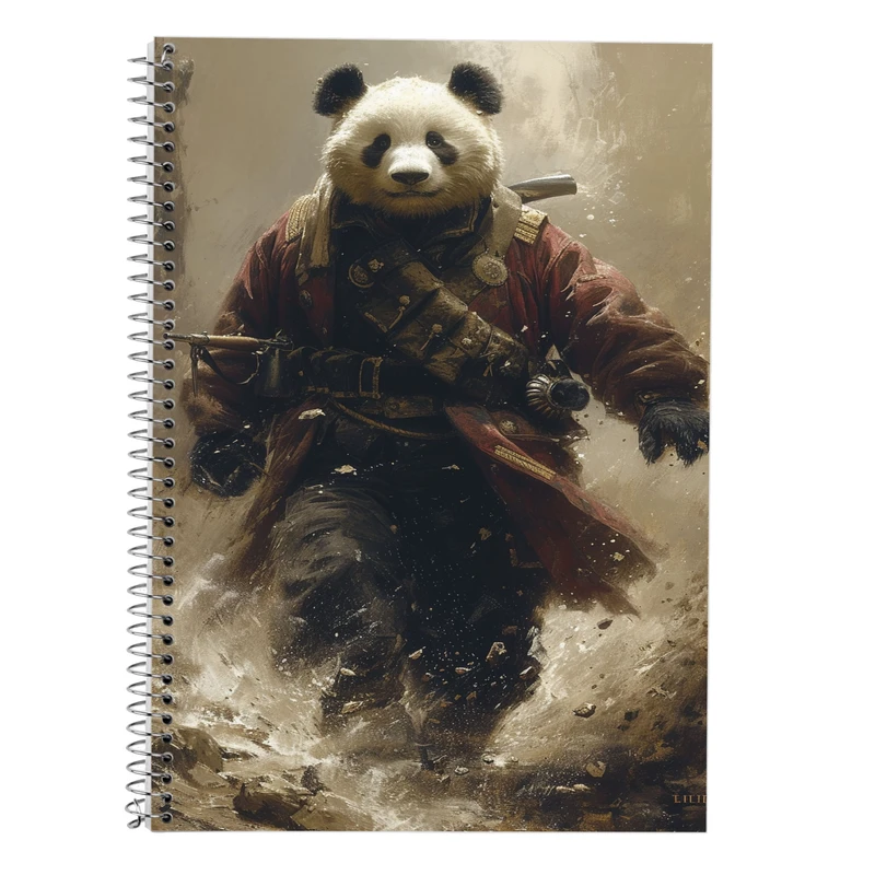 دفتر زبان 50 برگ مدوپد مدل سه خط طرح حیوانات جنگجو کد DF14833