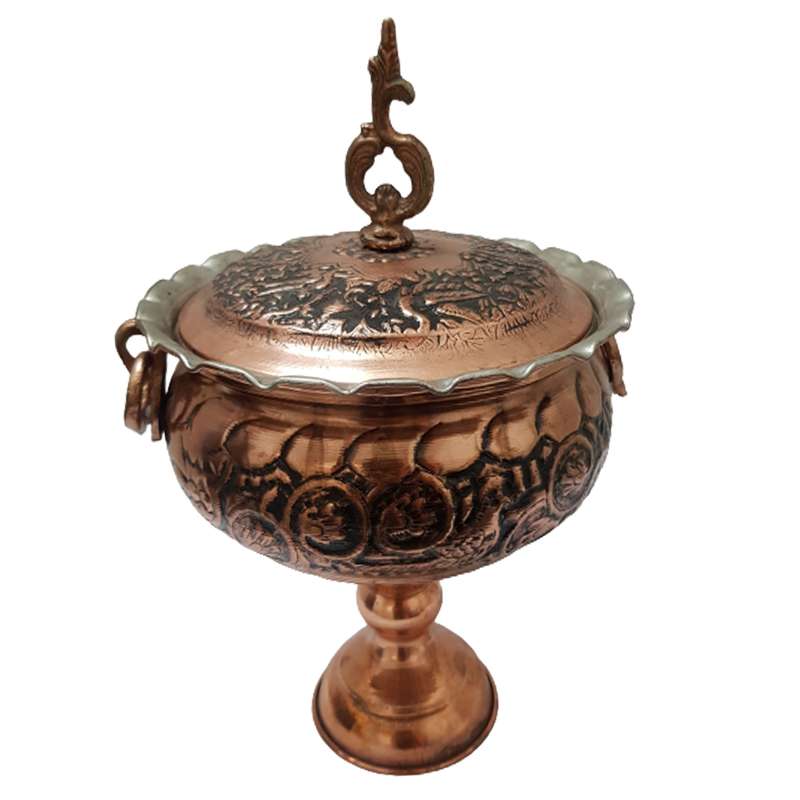 شکلات خوری مسی مدل سیاه قلم کد 02