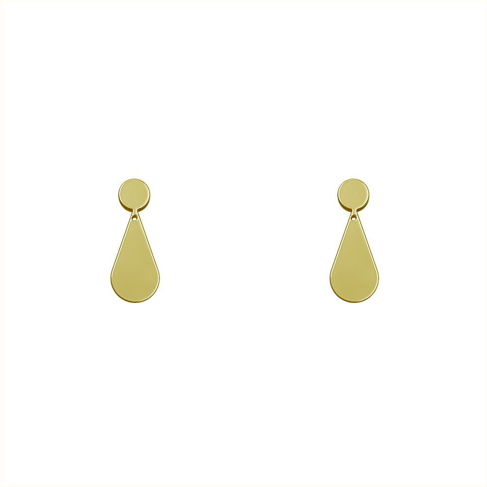 گوشواره طلا 18 عیار زنانه مدوپد مدل هندسی کد GA1-14268 -  - 2