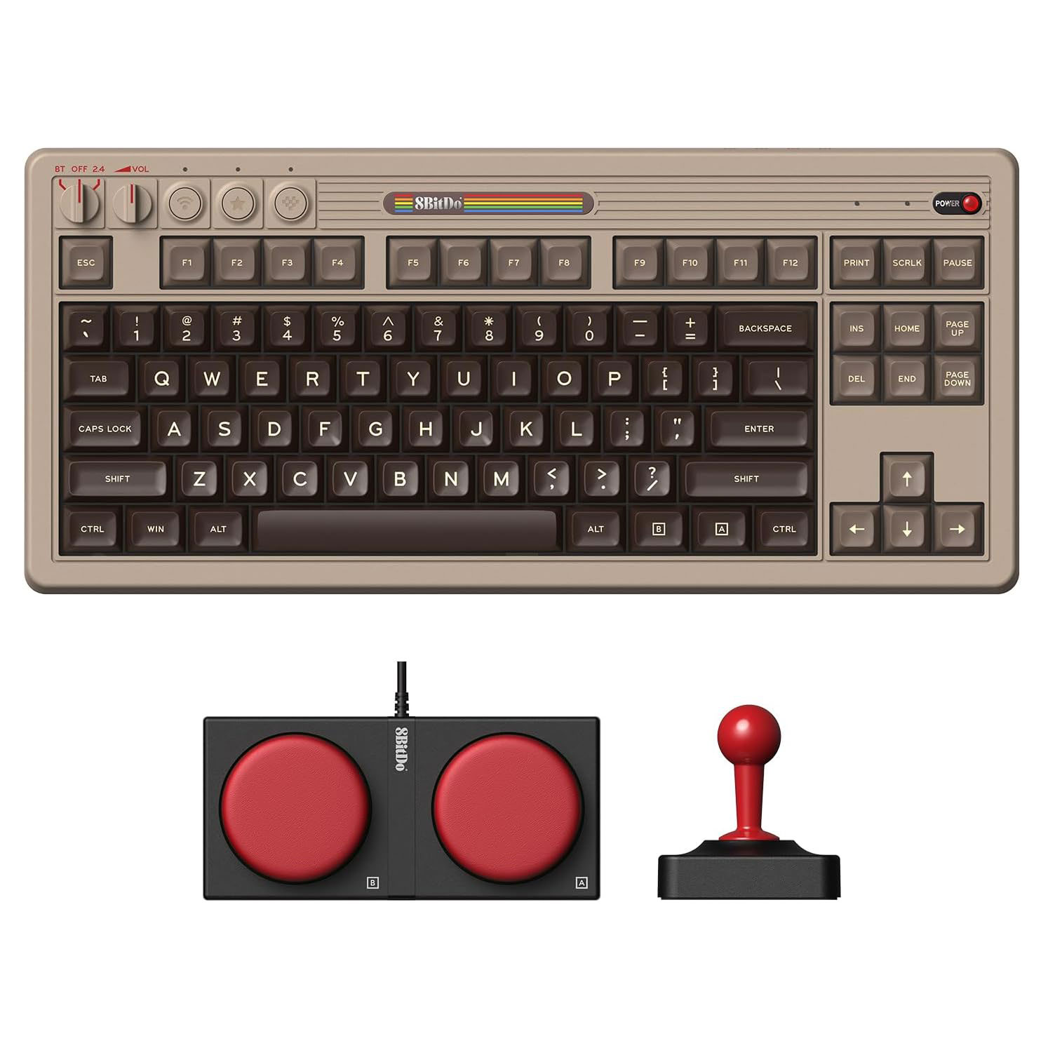 کیبورد مخصوص بازی ایت بیت دو مدل 8BitDo Retro C64