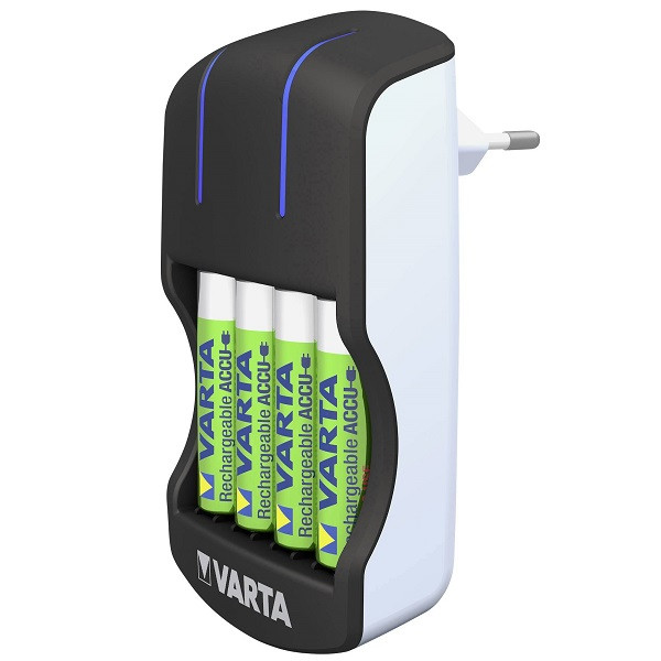 شارژر باتری وارتا مدل Plug Charger به همراه باتری قلمی بسته 4 عددی