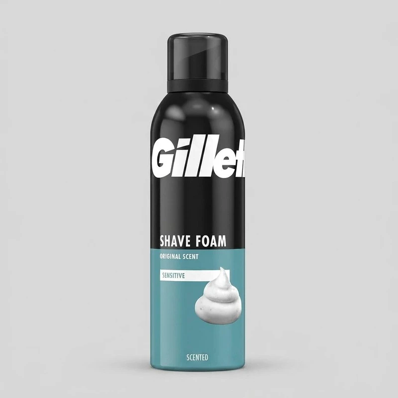 فوم اصلاح ژیلت مدل Original Scent Sensitive حجم 200 میلی لیتر