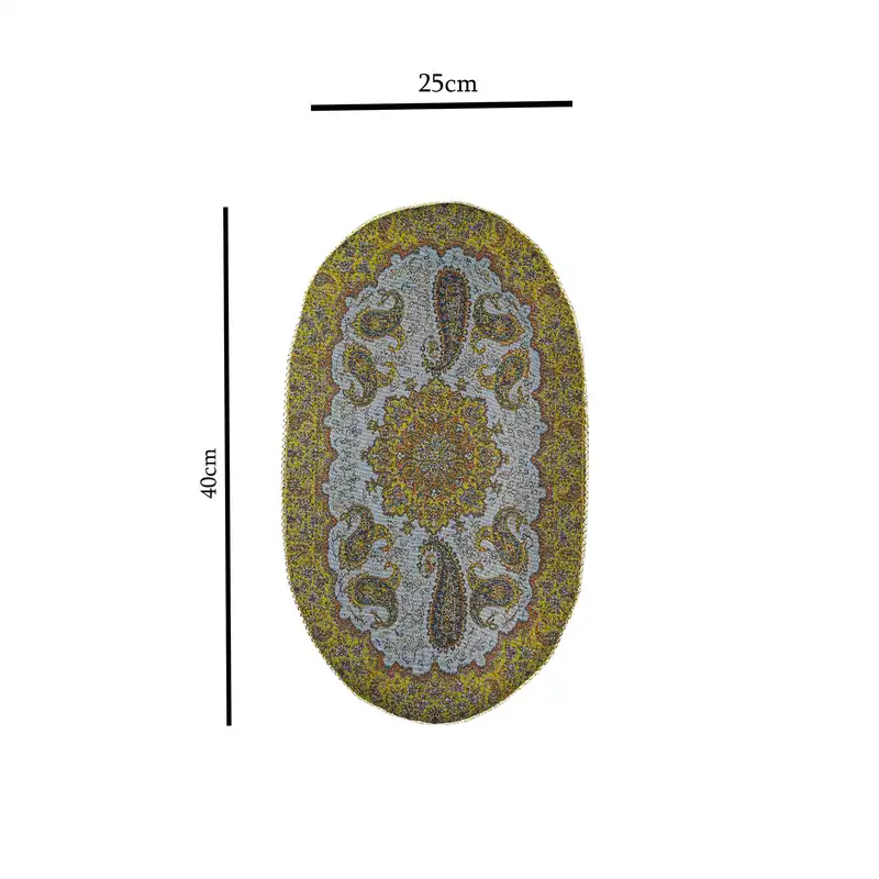 رومیزی ترمه مدل بته جقه کد BL40-25
