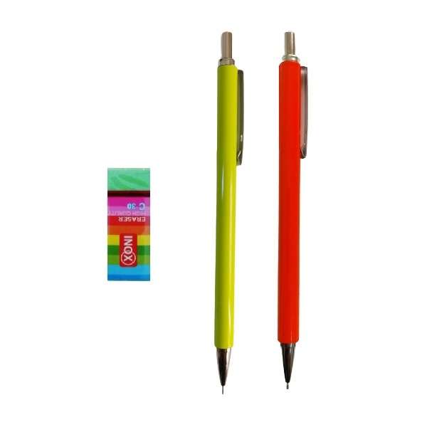مداد نوکی 0.7 میلی متری مدل 125 بسته 2 عددی به همراه پاک کن