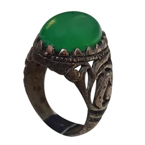 انگشتر نقره مردانه مدل عقیق یمن AY110220