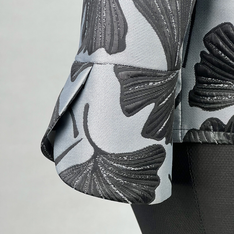 کت زنانه مدل ژاکارد مجلسی برگ کد AK1103