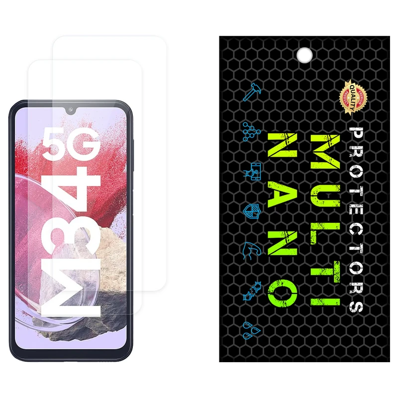 محافظ صفحه نمایش شفاف مولتی نانو مدل X-S2N مناسب برای گوشی موبایل سامسونگ Galaxy M34 5G بسته دو عددی