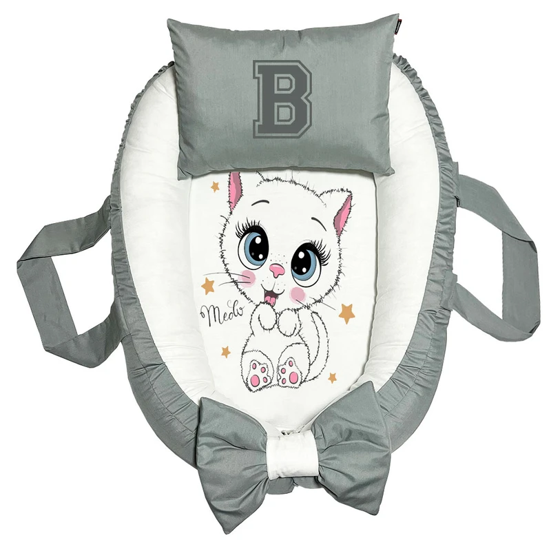 تشک غلت گیر نوزاد پاد آفرین مدل گربه طرح حرف B