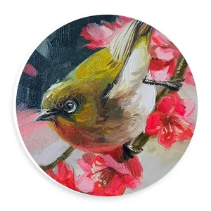  دیوارکوب طرح نقاشی پرنده و شاخه گل مدل wtb657