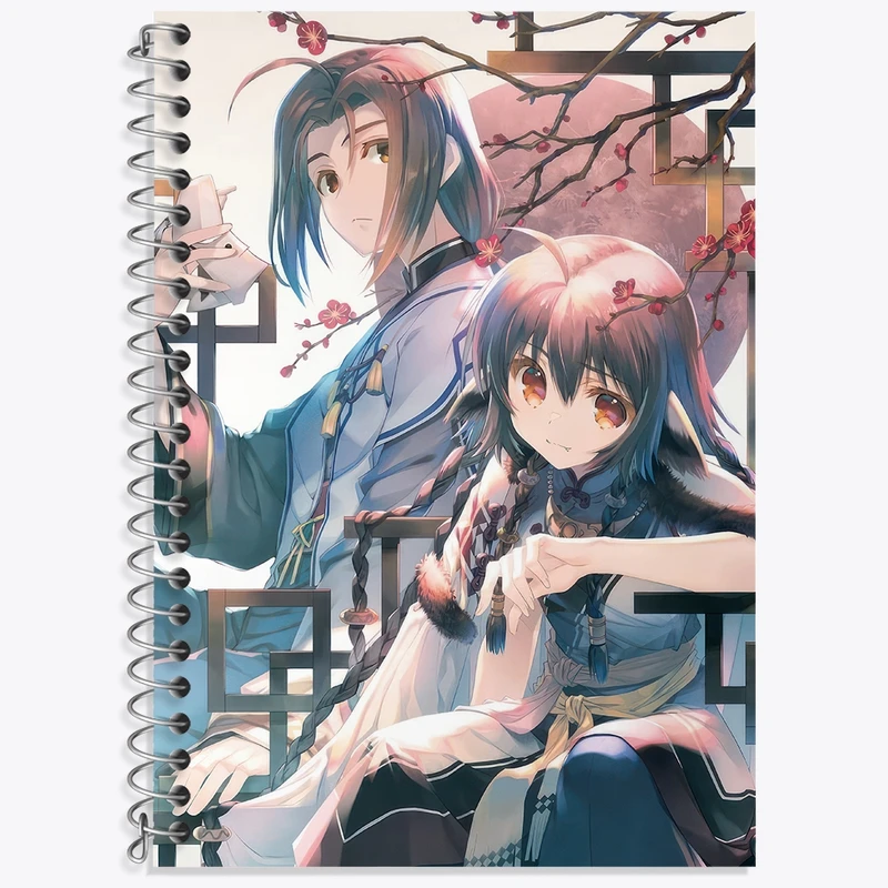 دفتر زبان 50 برگ خندالو مدل سه خط طرح بازی Utawarerumono کد 35383