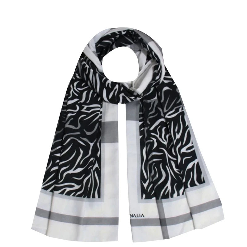 شال زنانه مدل موهر پاییزی طرح راه راه کد 9514